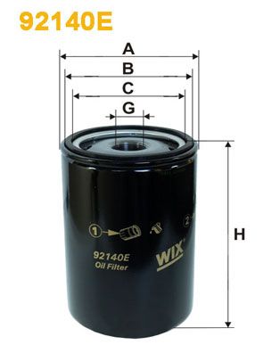 WIX FILTERS alyvos filtras 92140E